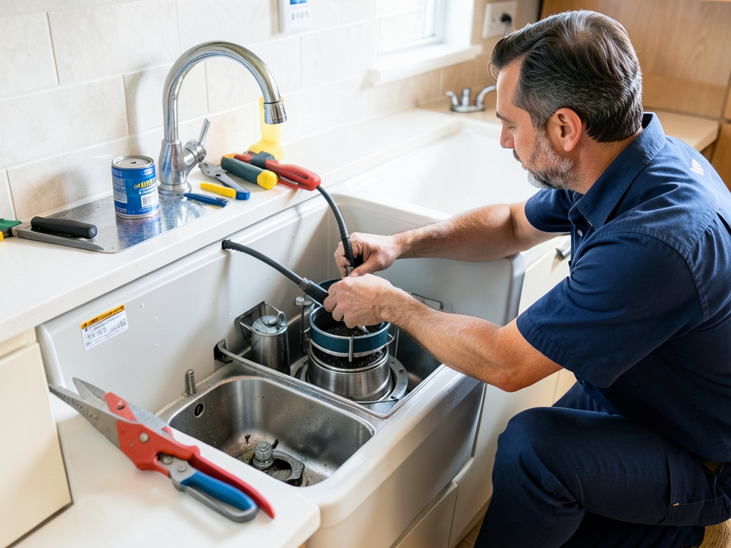 Broken garbage disposal repair near northwest cros