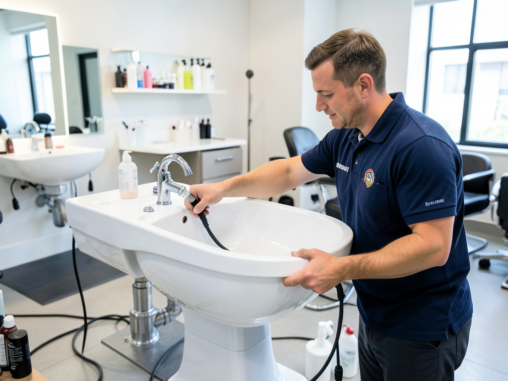 Plumbing considerations for a hair salon buildout