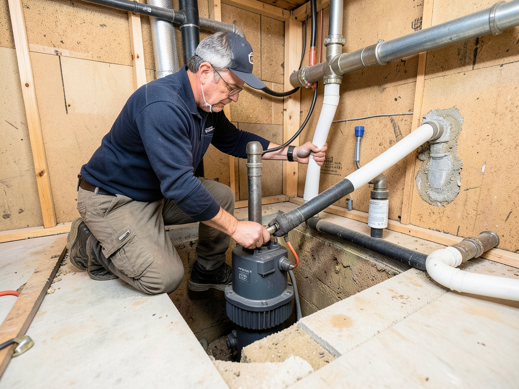 Sump pump installation and repairs for flood prone
